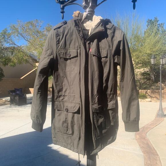 Levis Military cargo style zip up jacket Womens Medium - Picture 1 of 4